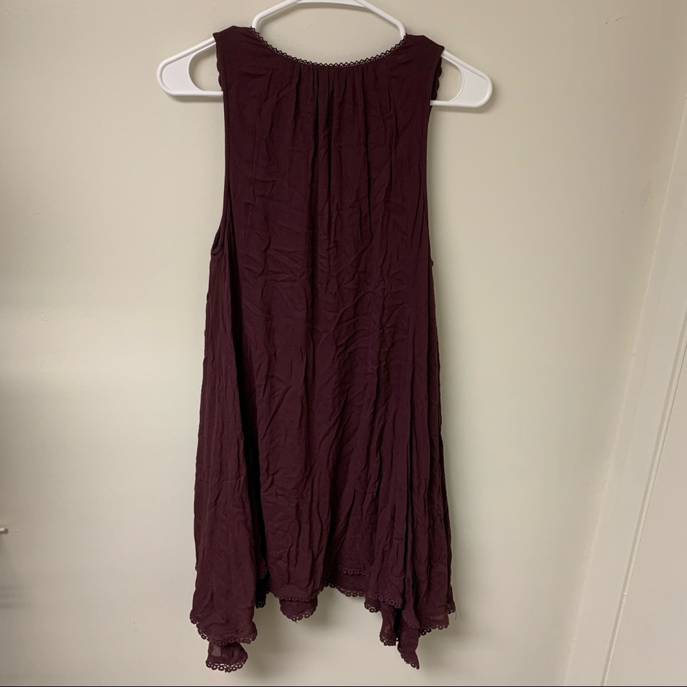 Black Swan Shark Bite Tunic Top Size Small Plum Color - Picture 4 of 4